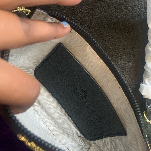 Coach Black Embossed Leather Wristlet - Picture 5 of 6